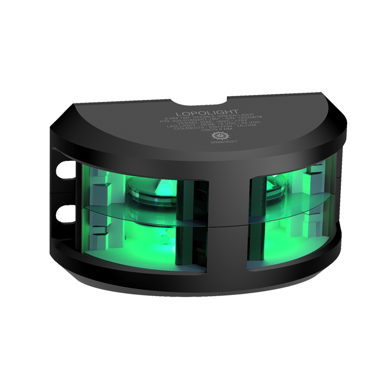 2nm 180° Green, Double, black anodized